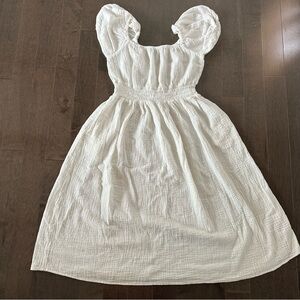 A‎ Pea in a Pod Gauze Midi Cottagecore Milkmaid Minimalist Lightweight White S